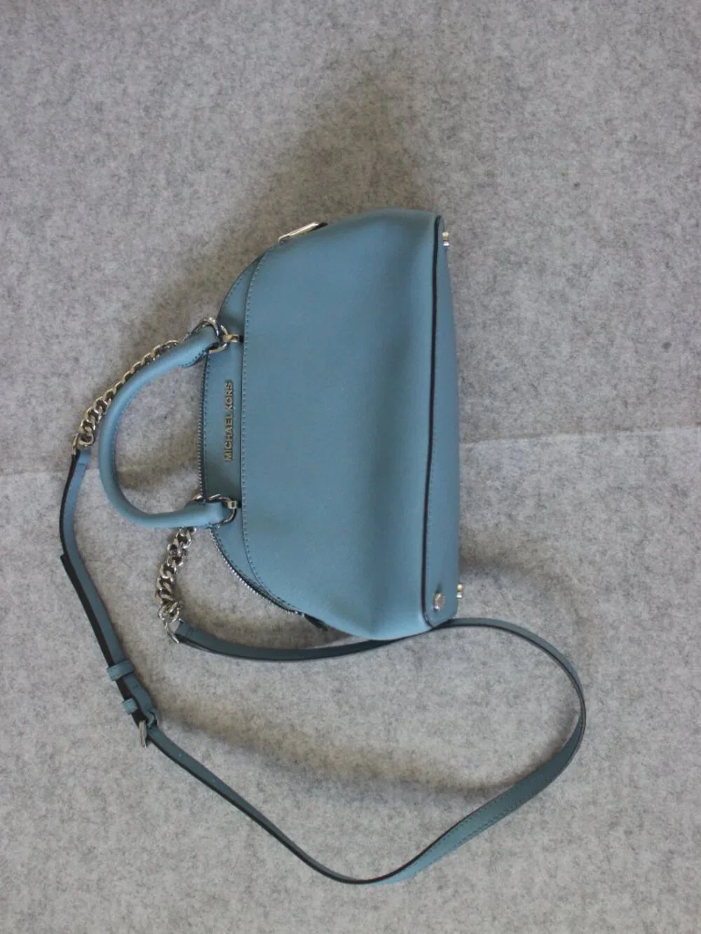 Michael Kors Jet Set Travel Saffiano Leather Dome Satchel / Crossbody
